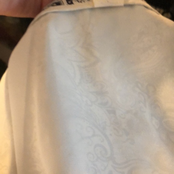 J. Crew 100% Silk Cream and Navy Paisley Print Classic Pleated Skirt Size 4 - Picture 7 of 9